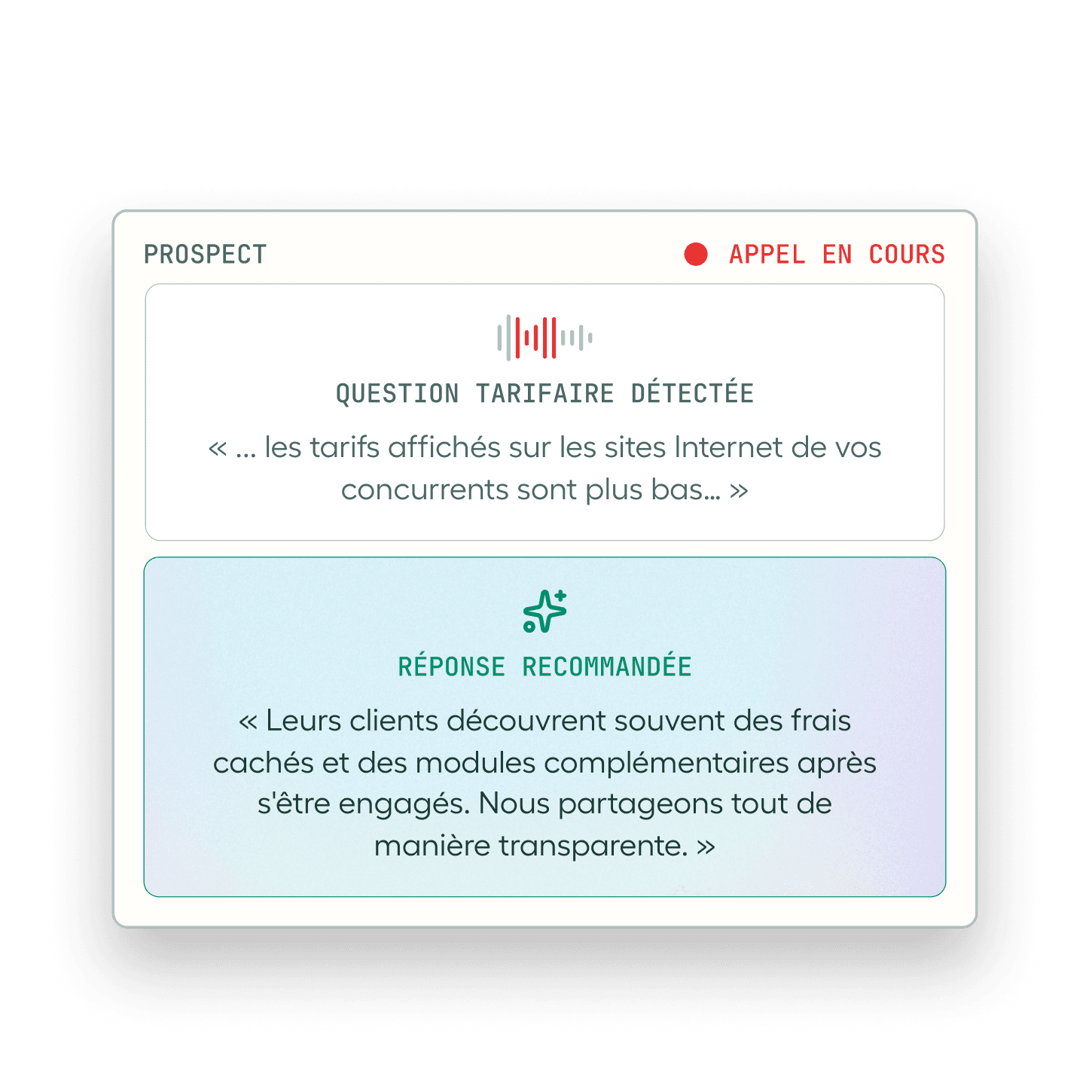 Assistance par IA Aircall : transcription et résumés d'appels