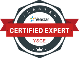 Logo Yeastar Certified Expert - Certification officielle E2I VoIP